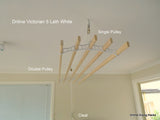The Dryline Victorian 5 Lath Clothes Drying Rack
